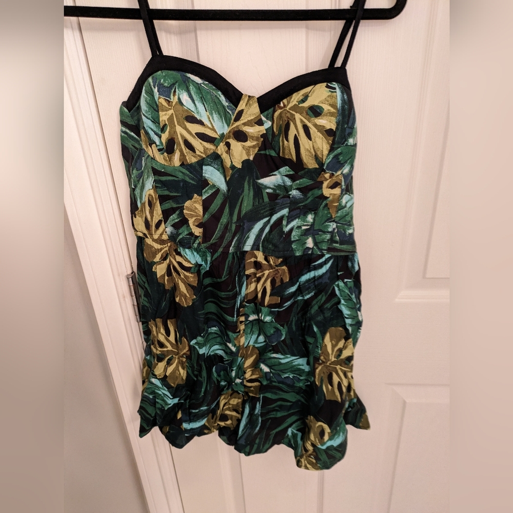Tropical print Romper